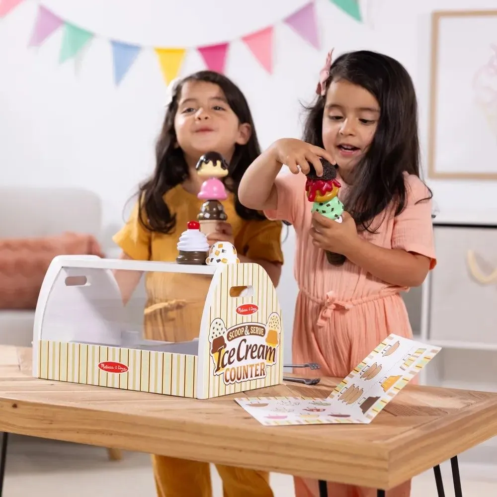 Melissa and doug set de joaca din lemn cu inghetata, copii varsta 3 ani pana la 7 ani [2]