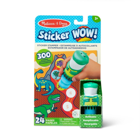Art & Craft si Artizanat - Melissa and doug sticker wow set de joaca autocolante si stampila dinozaur copii 3 ani - 11 ani