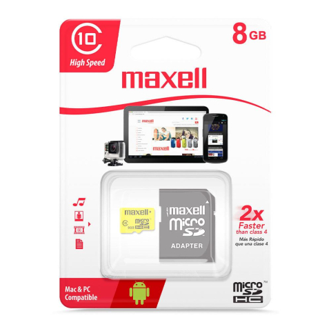 Alte Accesorii IT - Memorie micro sdhc 8gb cls10 cu adaptor maxell