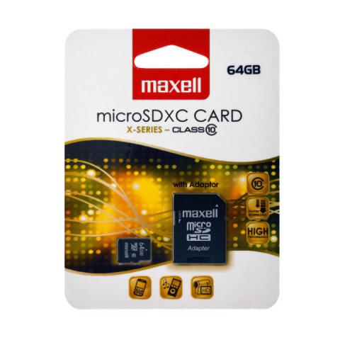 Alte Accesorii IT - Memorie micro sdxc 64gb cls10 uhs-1 cu adaptor maxell