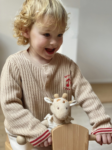 Mica girafa Leoni din bumbac organic, Egmont Toys, varsta 0 - 1, 1 - 3, 3 - 6 ani, Baiat, Fata [3]