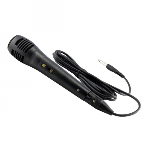 Microfon Omega, vcu cablu 3m, conectare jack 6.3mm, buton On/Off, OGCMB 44908 negru [1]