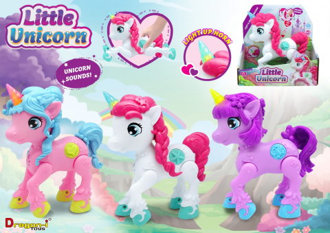 Mighty Megasaur - Unicorn Junior cu lumini si sunete, diverse culori varsta 2-3 ani ,3-5 ani, Fete [4]