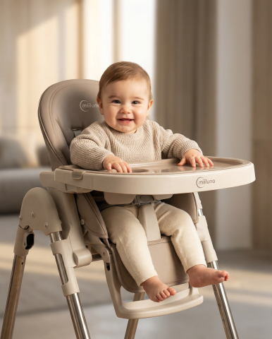Miiluna scaun de masa pliabil andromeda, taupe copii cu varsta peste 6 luni [5]