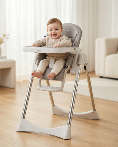 Miiluna scaun de masa pliabil andromeda, taupe copii cu varsta peste 6 luni [4]