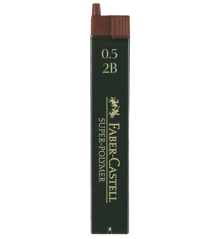 Rechizite Școlare - Mina creion 0.5mm 2b super-polymer faber-castell