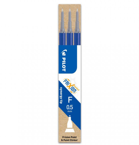 Rechizite Școlare - Mina roller 0.5mm albastra point 3/set frixion pilot