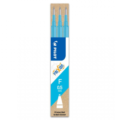 Rechizite Școlare - Mina roller 0.5mm albastru deschis 3/set frixion pilot