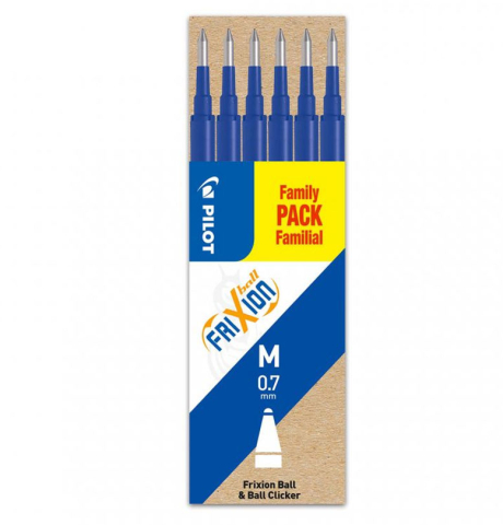 Rechizite Școlare - Mina roller 0.7mm albastra 6/set frixion pilot