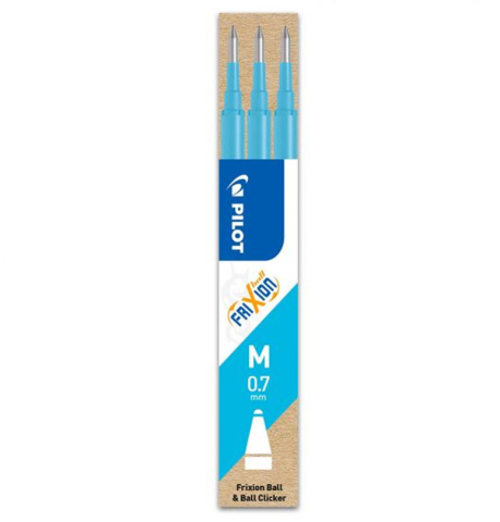 Rechizite Școlare - Mina roller 0.7mm albastru deschis 3/set frixion pilot