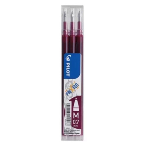 Rechizite Școlare - Mina roller 0.7mm bordeaux 3/set frixion pilot
