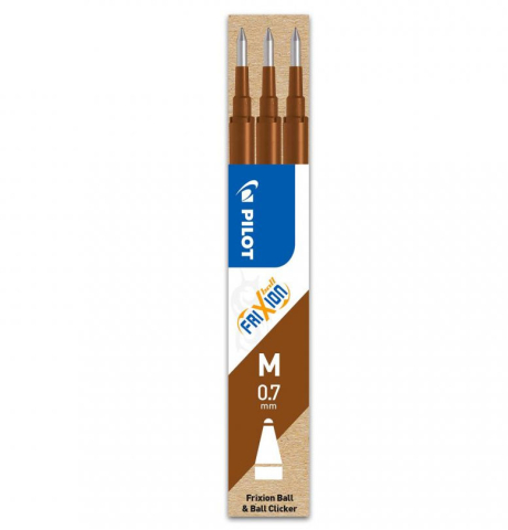 Rechizite Școlare - Mina roller 0.7mm maro 3/set frixion pilot