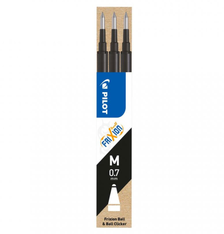 Rechizite Școlare - Mina roller 0.7mm neagra 3/set frixion pilot