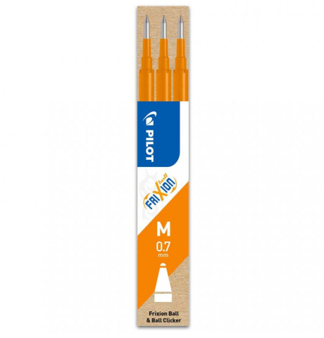 Rechizite Școlare - Mina roller 0.7mm portocalie 3/set frixion pilot