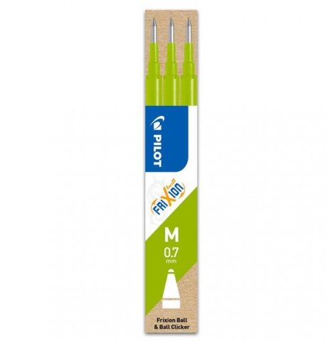 Rechizite Școlare - Mina roller 0.7mm verde deschis 3/set frixion pilot