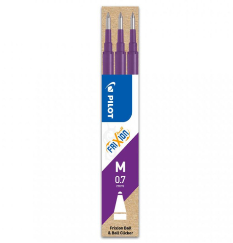 Rechizite Școlare - Mina roller 0.7mm violet 3/set frixion pilot