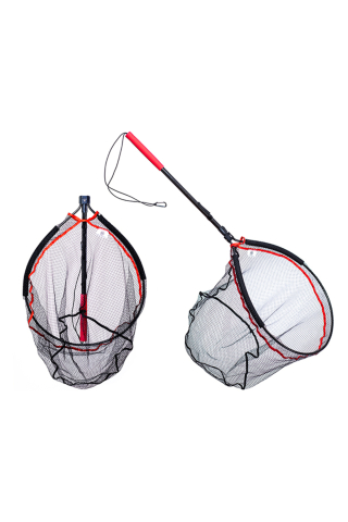 Pescuit si vanatoare - Minciog RTB Full Carbon Landing Net Black and Red 120cm 50 x 60cm