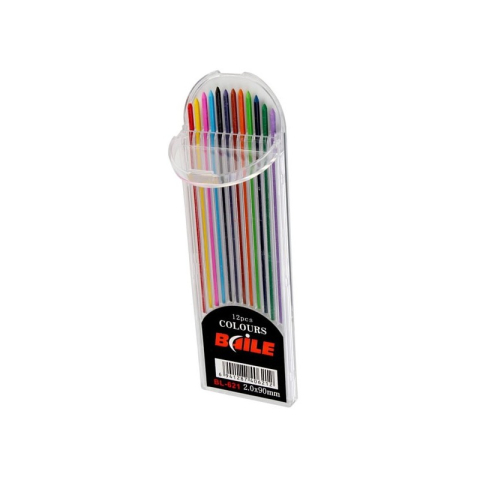 Mine creion mecanic CNX BAILE BL-621, 2.0mm, HB, set 12 culori [1]