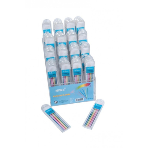 Mine creion mecanic CNX Color PL046, 0.7mm, HB, set 12 buc (2 x 6 culori) [2]