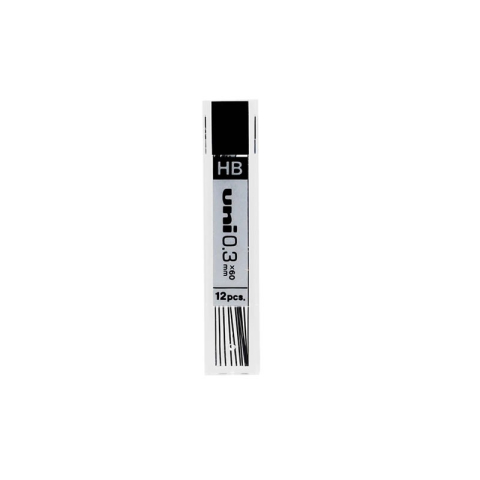 Rechizite Școlare - Mine creion mecanic UNI UL05-102ND, 0.3mm, HB, set 12 buc