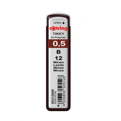 Rechizite Școlare - Mine grafit creion Rotring 05mm tarie B