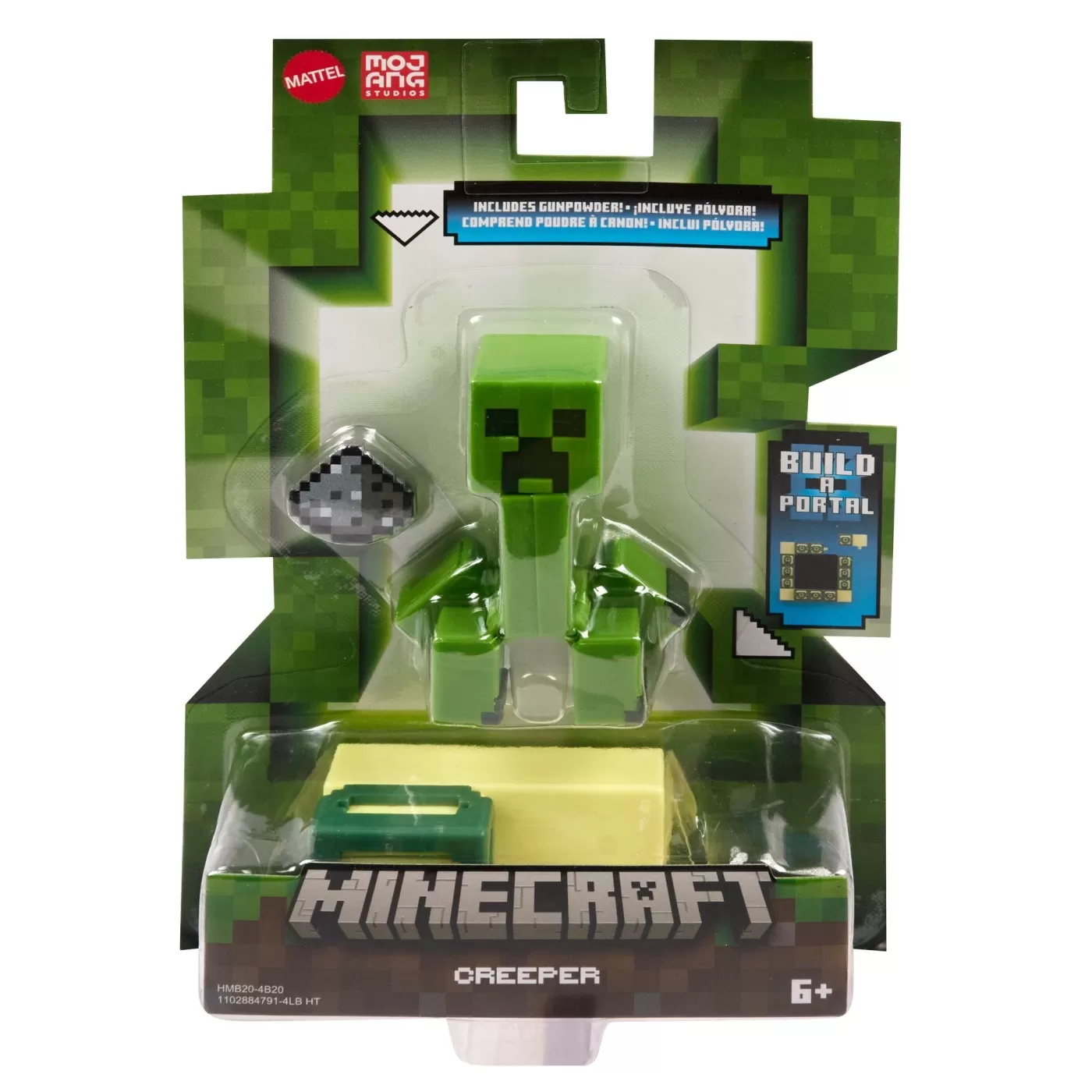 Jucării și Jocuri pentru copii - Minecraft craft a block figurina 8cm creeper, varsta de la 6 ani la 12 ani
