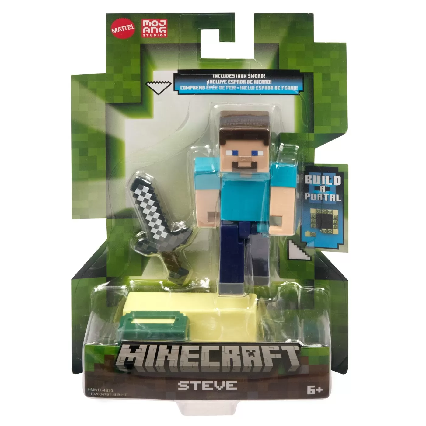Jucării și Jocuri pentru copii - Minecraft craft a block figurina steve 8cm, varsta de la 6 ani la 12 ani