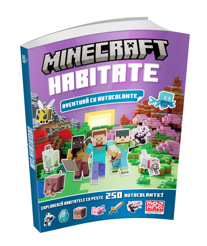 Cărți Educative, Activități - Minecraft - Habitate: Aventura cu Autocolante