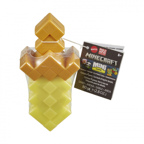 Jocuri de rol - Minecraft mini mode set explorare miniera galben, varsta de la 6 ani la 12 ani