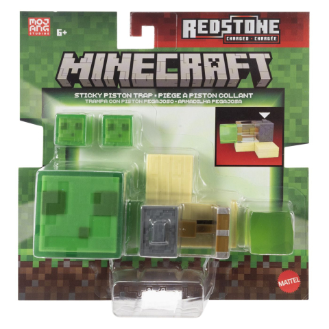 Lipici scolar, Stick, Solid si Lichid - Minecraft redstone charged set capcana cu piston lipicios figurina cu accesorii