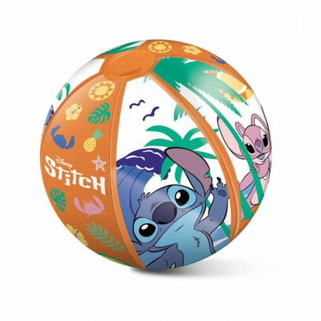 Jucării și Jocuri pentru copii - Minge de Plaja, Gonflabila, Stitch si Lilo, 50 cm- Micostore.ro