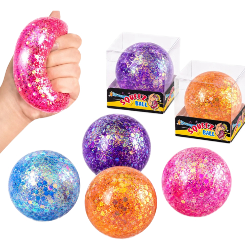 Minge Squishy cu Glitter 6 cm Antistres [1]