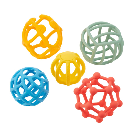 Jucării și Jocuri pentru copii - Mingi senzoriale flexibile din silicon, SiliSoft, copii varsta 0-3 ani