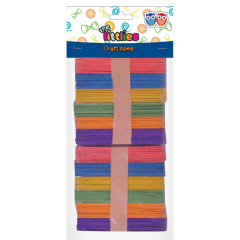 Jucării și Jocuri pentru copii - Mini baghete craft lemn color 114mm The littlies   