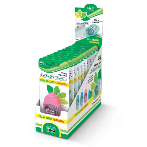 Rechizite Școlare - Mini banda adeziva, 3 culori (10 blistere/ display), copii varsta 6 ani+,8 ani+