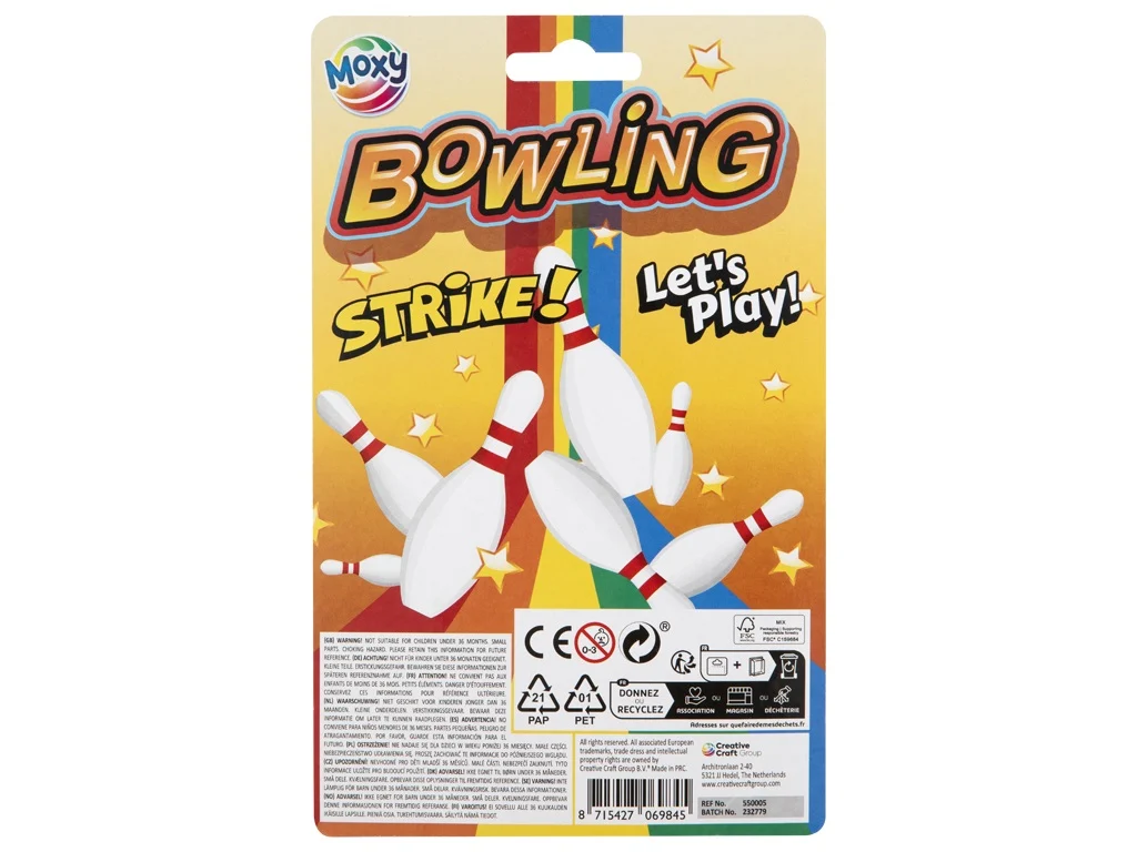 Jucării și Jocuri pentru copii - Mini Joc Bowling -12 piese -10 popice+2 mingi 