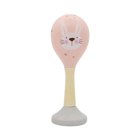 Jucării și Jocuri pentru copii - Mini maracas roz, 13 cm, copii varsta 0-3 ani