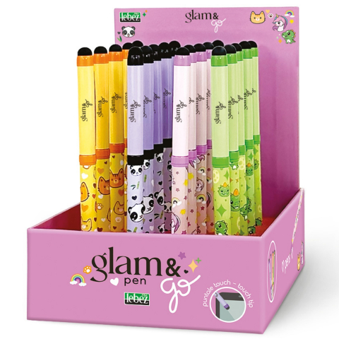 Pixuri pentru Copii si Scoala - Mini pix twist cu varf touch - Glam & Go, 4 modele asortate  varsta 3 ani+,6 ani+,8 ani+