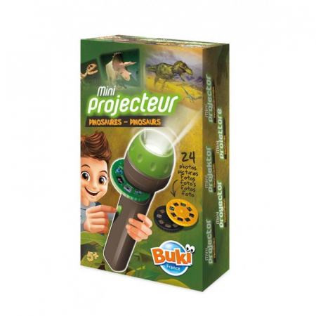 Jucării și Jocuri pentru copii - Mini proiector, lanterna, 3 discuri, Dinozauri, Buki France