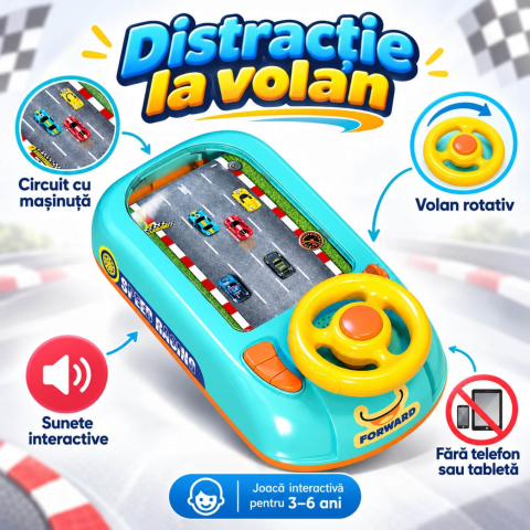 Simulator Curse Masini cu Volan pentru Copii [4]
