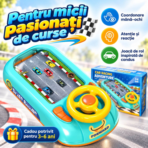 Simulator Curse Masini cu Volan pentru Copii [1]
