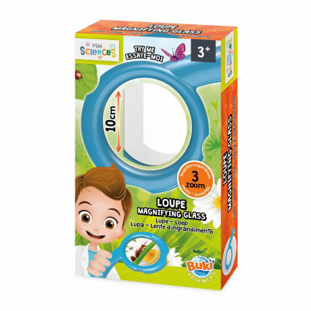 Jucării STEM, Știință şi Experimente - Lupa, 10 cm diametru, mareste 2x, 3x, 4x - Buki France