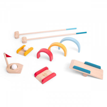 Jucării și Jocuri pentru copii - Minigolf, set din lemn, BS Toys, 4+ ani