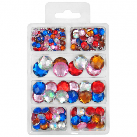 Art & Craft si Artizanat - Mix semisfere colorate, 6-18mm, 30 gr, 230 buc