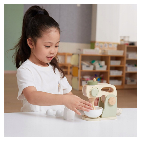 Mixer din lemn cu accesorii, PolarB, 3-6 ani [1]