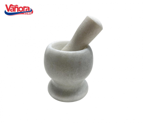 Bucătărie & Servire - Mojar cu pistil din marmura, dia 9.5 cm, vanora home ( mix doua culori in bax, 3 buc/ culoare)