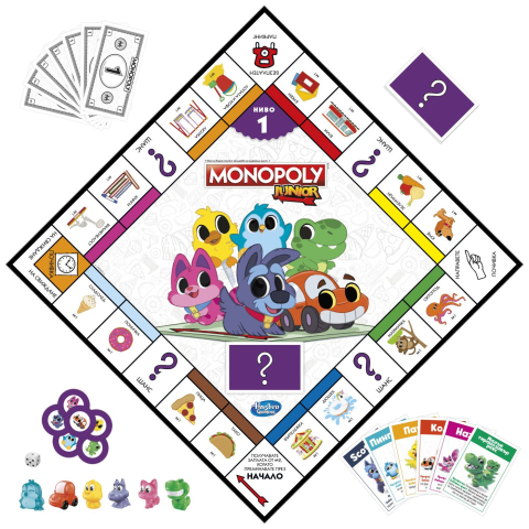 Monopoly joc monopoly junior 2 in 1 in limba bulgara copii varsta 4 ani - 9 ani [2]
