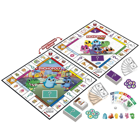 Monopoly joc monopoly junior 2 in 1 in limba bulgara copii varsta 4 ani - 9 ani [1]