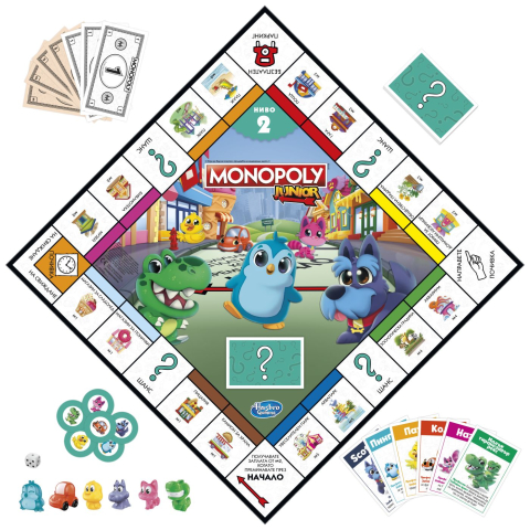 Monopoly joc monopoly junior 2 in 1 in limba bulgara copii varsta 4 ani - 9 ani [3]