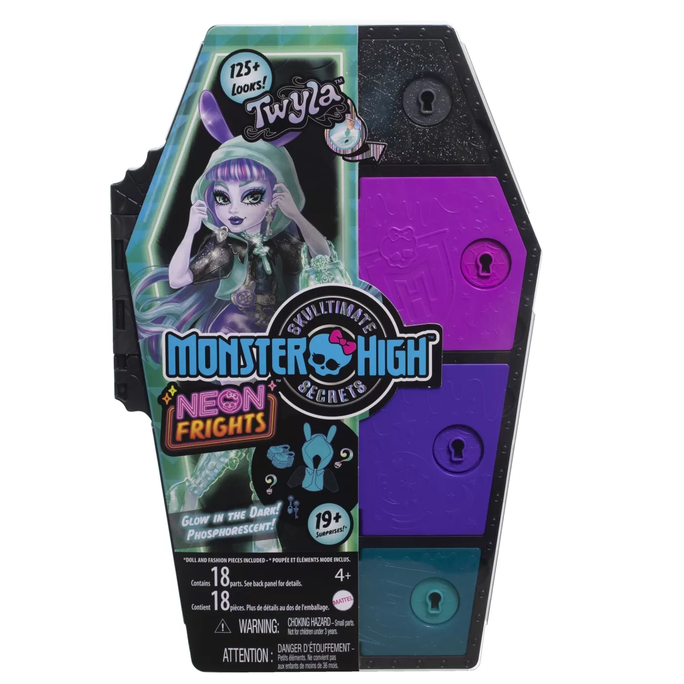 Jocuri de rol - Monster high neon frights papusa twyla, varsta de la 4 ani la 8 ani